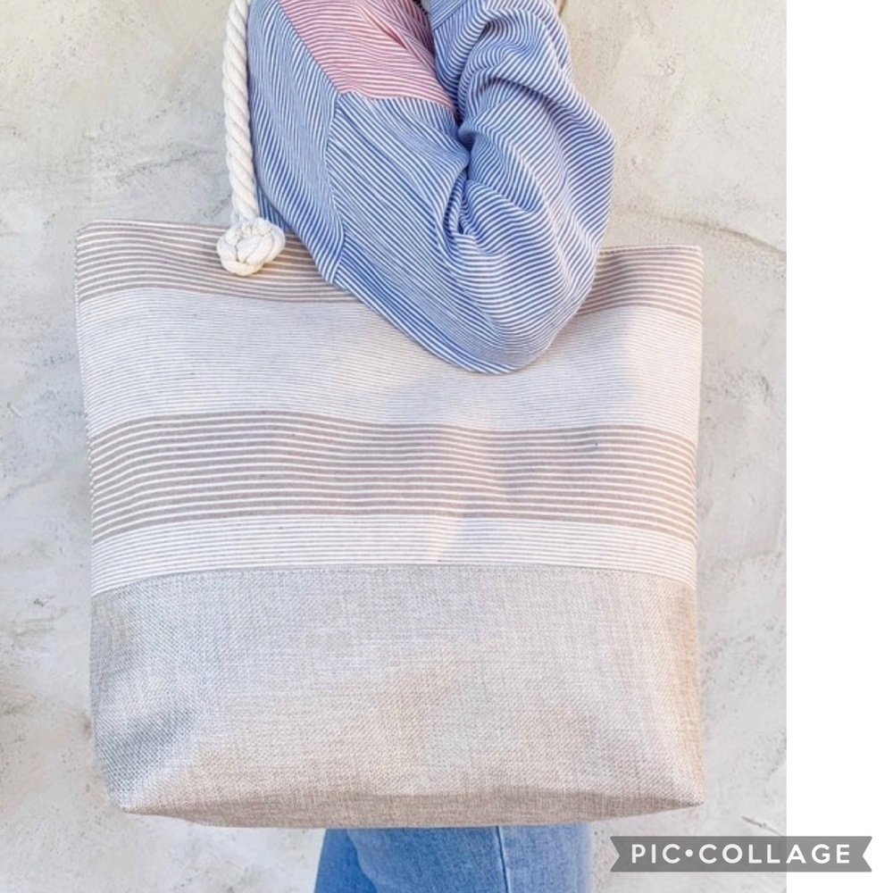Ready for the 🏖 Beach/Pool. Tote Bags w/Zipper - Picture 6 of 7